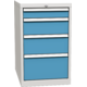 Basic container with 4 drawers Světle modrá - RAL 5012 Světle šedá - RAL 7035
