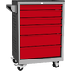High-quality workshop tool trolley Economy series Ohnivě červená - RAL 3000 Šedomodrá - RAL 7031