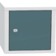 Kovový uzamykatelný box "Kostka" Šedomodrá - RAL 7031 Světle šedá - RAL 7035