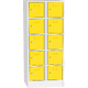 Steel Locker with Lockable Compartments Žlutá dopravní - RAL 1023 Světle šedá - RAL 7035