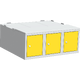 Podstavný box pod šatník Žlutá dopravní - RAL 1023 Světle šedá - RAL 7035