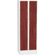 Space-saving metal “Z” locker with compact laminate doors Dekor - Třešeň Světle šedá - RAL 7035