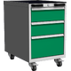 Mobile container with 3 drawers Dopravní zelená - RAL 6024 Světle šedá - RAL 7035