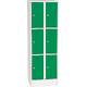 Steel Locker with Lockable Compartments Dopravní zelená - RAL 6024 Světle šedá - RAL 7035