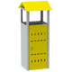 Venkovní odpadkový koš na běžný nebo recyklovaný odpad - 50 l Žlutá dopravní - RAL 1023 Světle šedá - RAL 7035