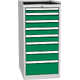 Workshop drawer cabinet for tools – 8 drawers Dopravní zelená - RAL 6024 Světle šedá - RAL 7035