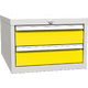 Under the worktop hanging container with 2 drawers Žlutá dopravní - RAL 1023 Světle šedá - RAL 7035