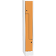 Space-saving metal “Z” locker with compact laminate doors Oranžová - pudrová Světle šedá - RAL 7035