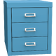 Office cabinet with drawers – A4 format Světle modrá - RAL 5012 Světle modrá - RAL 5012