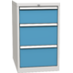 Basic container with 3 drawers Světle modrá - RAL 5012 Světle šedá - RAL 7035