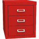 Office cabinet with drawers – A4 format Ohnivě červená - RAL 3000 Ohnivě červená - RAL 3000
