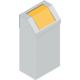 Recycling bin with lid Jiřinkově žlutá - RAL 1033 Světle šedá - RAL 7035