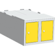 Podstavný box pod šatník Žlutá dopravní - RAL 1023 Světle šedá - RAL 7035