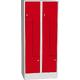 Horizontally Divided Steel Locker Ohnivě červená - RAL 3000 Světle šedá - RAL 7035