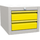 Suspended container for MTS assembly workbenches – 2 drawer Žlutá dopravní - RAL 1023 Světle šedá - RAL 7035