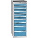 Workshop drawer cabinet for tools – 10 drawers Světle modrá - RAL 5012 Světle šedá - RAL 7035