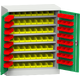 Workshop cabinet with plastic boxes