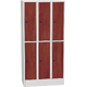 Triple-tier laminate steel locker Dekor - Třešeň Světle šedá - RAL 7035