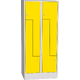 Horizontally Divided Steel Locker Žlutá dopravní - RAL 1023 Světle šedá - RAL 7035