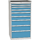 Workshop drawer cabinet for tools – 6 drawers Světle modrá - RAL 5012 Světle šedá - RAL 7035