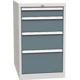 Basic container with 4 drawers Šedomodrá - RAL 7031 Světle šedá - RAL 7035