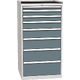 Workshop drawer cabinet for tools – 5 drawers Šedomodrá - RAL 7031 Světle šedá - RAL 7035