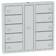 Locker for charging mobile devices with USB ports Světle šedá - RAL 7035 Světle šedá - RAL 7035