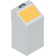 Waste bin Jiřinkově žlutá - RAL 1033 Světle šedá - RAL 7035