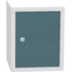 Kovový uzamykatelný box "Kostka" Šedomodrá - RAL 7031 Světle šedá - RAL 7035