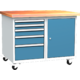 High-quality mobile workbench DPL series Světle modrá - RAL 5012 Světle šedá - RAL 7035