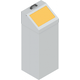 Recycling bin with lid Jiřinkově žlutá - RAL 1033 Světle šedá - RAL 7035