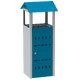Venkovní odpadkový koš na běžný nebo recyklovaný odpad - 50 l Světle modrá - RAL 5012 Světle šedá - RAL 7035