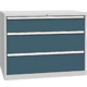 Drawer container with 3 drawers Šedomodrá - RAL 7031 Světle šedá - RAL 7035