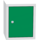 Kovový uzamykatelný box "Kostka" Dopravní zelená - RAL 6024 Světle šedá - RAL 7035