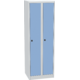 Metal locker with laminate door 180x60 Modrá - pudrová Světle šedá - RAL 7035