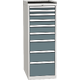 Workshop drawer cabinet for tools – 9 drawers Šedomodrá - RAL 7031 Světle šedá - RAL 7035