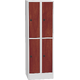 Double-tier laminate steel locker Dekor - Třešeň Světle šedá - RAL 7035