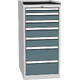 Workshop drawer cabinet for tools – 7 drawers Šedomodrá - RAL 7031 Světle šedá - RAL 7035