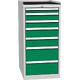 Workshop drawer cabinet for tools – 7 drawers Dopravní zelená - RAL 6024 Světle šedá - RAL 7035