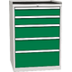 Workshop drawer cabinet for tools – 5 drawers Dopravní zelená - RAL 6024 Světle šedá - RAL 7035