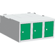 Podstavný box pod šatník Dopravní zelená - RAL 6024 Světle šedá - RAL 7035