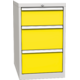 Basic container with 3 drawers Žlutá dopravní - RAL 1023 Světle šedá - RAL 7035
