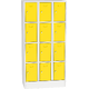 Steel Locker with Lockable Compartments Žlutá dopravní - RAL 1023 Světle šedá - RAL 7035