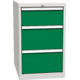 Basic container with 3 drawers Dopravní zelená - RAL 6024 Světle šedá - RAL 7035