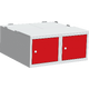 Locker base box Ohnivě červená - RAL 3000 Světle šedá - RAL 7035