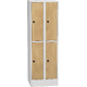 Double-tier laminate steel locker Dekor - Bříza Světle šedá - RAL 7035
