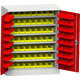 Workshop cabinet with plastic boxes