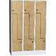 Space-saving metal “Z” locker with compact laminate doors Dekor - Bříza Světle šedá - RAL 7035