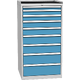 Workshop drawer cabinet for tools – 9 drawers Světle modrá - RAL 5012 Světle šedá - RAL 7035