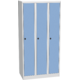 Metal locker with laminate door 180 x 90 Modrá - pudrová Světle šedá - RAL 7035